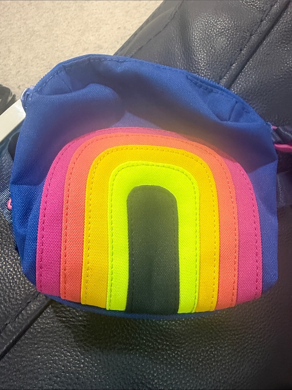 Kids Rainbow Crossbody Bag - Neon Yellow & Royal Blue